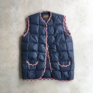 【Eddie Bauer】エディーバウアー チロリアンテープ グースダウンベスト/PREMIUM QUALITY GOOSE DOWN 黒タグ レア 希少 ビンテージ80s90s