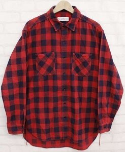 2T3808■UNUSED 15AW block check nel shirt US1042 アンユーズド ブロックチェックネルシャツ