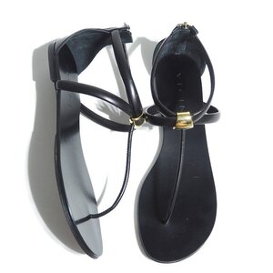 M5531R13　▼VICINI ヴィッチーニ ドゥーズィエムクラス 購入▼　20SS STRAP SANDAL フラットサンダル ブラック 39/24.5cm 黒 春夏