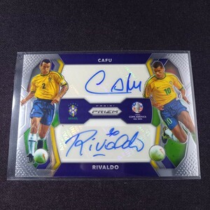 【直筆サイン】カフー / リバウド Dual Auto 　2024 Panini Prizm Copa America Cafu rivaldo ブラジル代表　バルセロナ　ミラン