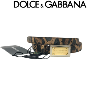 【中古】【未使用品】DOLCE&GABBANA ベルト ブランド ドルチェ＆ガッバーナ BE795 ロゴ レオパード柄 70cm R-DG-B-0525-09