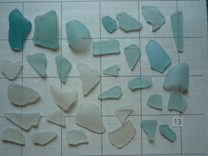 ■シーグラス / Sea Glass■ビーチグラス / Beach Glass■色・サイズいろいろ■和歌山南部の海岸で採取■№13 ： 156g■