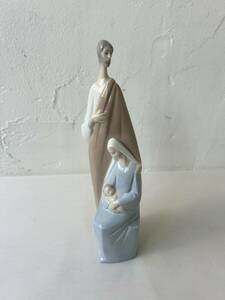 A/ LLADRO リヤドロ フィギュリン 箱付き 聖家族 4585 高さ 22.5cm キリスト マリア／検索用→ 陶器 磁器 オブジェ コレクション 置物 人形