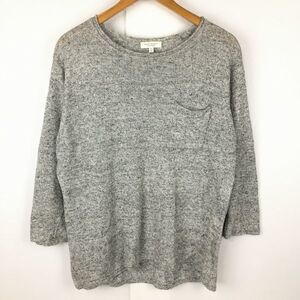 BEAUTY＆YOUTH/ビューティ＆ユース　丸襟/長袖カットソー/Tシャツ　サイズS　グレー　ユナイテッドアローズ　管NO.A15-32