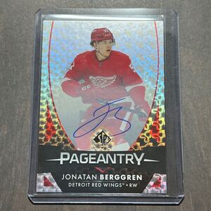 Jonatan Berggren PAGEANTRY Auto 2023-24 UPPER DECK SP AUTHENTIC HOCKEY Autograph 直筆サイン