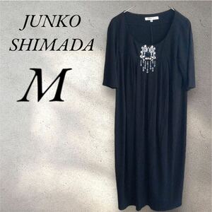 美品　49 AV.　junko shimada　ジュンコシマダ　ビシュー付 　チュニック 　Mサイズ　黒