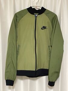 ナイキ NIKE ブルゾン ジャンパー ジャケット ma1 アウター ma-1 エムエーワン　ナイロン JACKET グリーン ブルゾン　 ジップアップ　