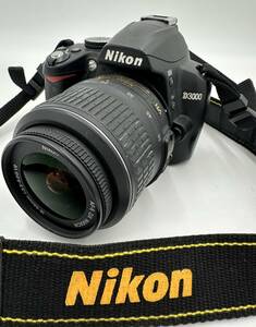 n1057RK Nikon D3000 DX AF-S NIKKOR 18-55mm 1:3.5-5.6G / 55-200mm 1:4-5.6G 一眼レフ デジタルカメラ 付属品付き 動作未確認