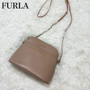 超美品！FURLA フルラ　マイキー　ショルダーバッグ　ななめがけ　ピンク系