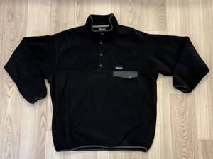 【1円開始】Patagonia★パタゴニア★シンチラスナップT★黒★フリース★XL★定番★送料無料