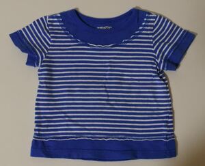 BABiESRUS ベビーザラス Tシャツ 半袖 カットソー ボーダー ブルーｘ白 80サイズ kktnok j t h ② 1126