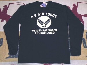 24 東洋 バズリクソンズ BR69446 119 ブラック M ロンT 長袖 Tシャツ U.S. AIR FORCE