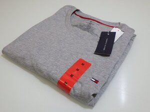 R169-1036375 Tommy Hilfiger トミーヒルフィガー　メンズ　長袖　Tシャツ　US/M JP/L　グレー/ロゴマーク