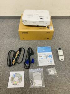 Q323-I69-353 EPSON エプソン LCD PROJECTOR EB-X05 リモコン付 ホワイト プロジェクター 動作確認済