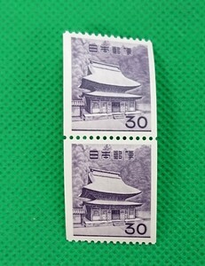 円覚寺舎利殿/コイル切手/2枚/30円/最高品質/極上美品/第2次円単位コイル/裏糊良好/ヒンジ無し/シミ無/シワ無/普通切手/昭和切手/No.491