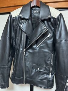 ZARA ザラ ライダースジャケット バイクレザー ライダース レザージャケット 