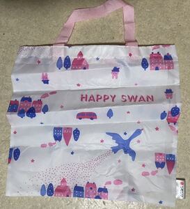 未使用　シモジマ　HEIKO HAPPY SWAN 柄　ナイロンバッグ　エコバッグ　トートバッグ