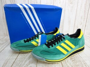 希少☆adidas ORIGINALS/アディダス：SL72 グリーン 909710 復刻 2008年製 サイズ29.5cm スニーカー 未使用/デッドストック/傷みあり