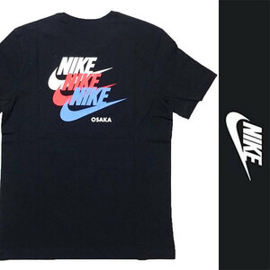 新品 NIKE S/S T-SHIRT ナイキ 半袖 Tシャツ ブラック コットン クラシカル スウッシュ スポーツ OSAKA カットソー XL 正規品