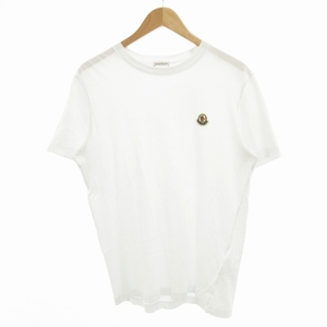 モンクレール MONCLER 22SS Tシャツ カットソー 半袖 クルーネック ワッペンロゴ ワンポイント M 白 ホワイト /GV メンズ