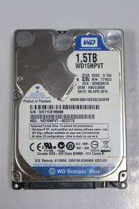 G2865 Y WD Blue SATA HDD Western Digital WD15NPVT-00Z2TT0 1.5TB【動作確認済】