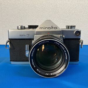 minolta ミノルタ SR-7 レンズ AUTO ROKKOR-PF 1:1.4 f=58mm 動作未確認