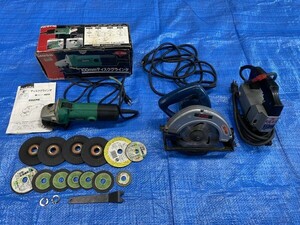 D5-396 電動工具 まとめて 3点セット makita マキタ 100mmディスクグラインダ M958 / マキタ ジグソー 4300V / RYOBI フレーム付き丸ノコ