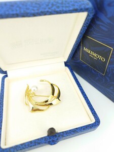 MIKIMOTO　ミキモト　　パール　ブローチ　k18