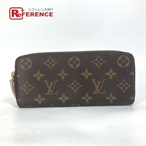 LOUIS VUITTON ルイヴィトン M61298 ポルトフォイユ・クレマンス ラウンドファスナー モノグラム 長財布 ローズバレリーヌ ピンク【中古】