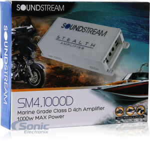 ■USA Audio■サウンドストリーム Soundstream ●超小型 SM4.1000D 4ch Class D Max.1000W ●マリーングレート●保証付●税込