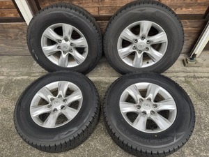 スタッドレス 265/65R17 112Q ダンロップ ウィンターマックス SJ8 2021年製造 プラド 純正 17in 7.5JJ +25 6H139.7 4h本セット SUV