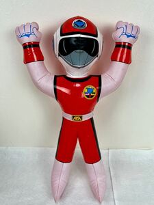 昭和 レトロ 超新星 フラッシュマン 空ビ 人形 版権シール付 1980年代 ポピー 当時物 【デットストック】 駄菓子屋 空気ビニール人形