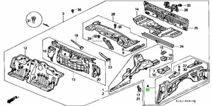 ホンダ NSX ABA-NA2 リヤーサイド パネルCOMP L 左 PANEL COMP L RR SIDE Genuine HONDA 純正 JDM OEM メーカー純正品