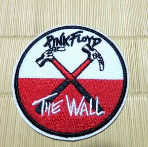 白赤　円形　円型◆新品ピンク・フロイド　ザ・ウォールPINK FLOYD THE WALLワッペン◆DIY　ハンマー 金槌■バイク・ロック・ファッション