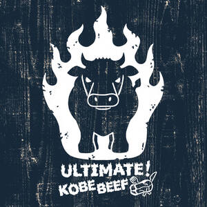 ■ KOBE BEEF STEAK Tシャツ■130サイズ（ネイビーxホワイト）KOBE BEEF 神戸　神戸ビーフ　ステ－キ　神戸牛