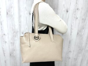 極美品 新品同様 JIL SANDER ジルサンダー トートバッグ ショルダーバッグ バッグ レザー グレージュ 79821