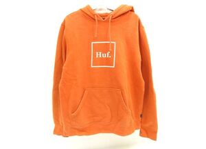 131s HUF ハフ BOX LOGO P/O HOODIE ボックスロゴ プルオーバー フーディ― パーカー スウェット S/RUST ※中古