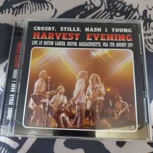 Crosby, Stills, Nash & Young HARVEST EVENING プレス盤２枚組 Boston AUGUST 5 1974 クロスビー・スティルス・ナッシュ&ヤング