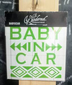 ★送料無料★ 新品 The Wandereck ステッカー BABY IM CAR ザ ワンダレック ネイティブ アウトドア DIY グリーン 12cm