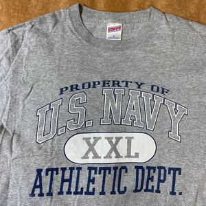 SOFFE製 U.S.NAVY 半袖Tシャツ グレー系 サイズM 古着