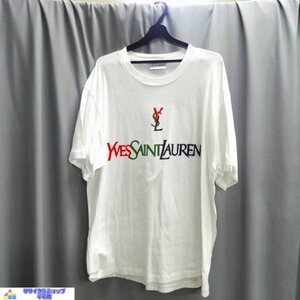 ☆1円スタート☆　イヴサンローラン　ＹＳＬ　Tシャツ　半袖　ロゴ　白