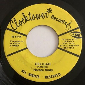 試聴 / HORACE ANDY / DELILAH /Clocktower Records/Reggae/Tom Jones/Cover/