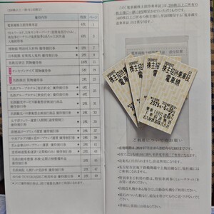 名鉄株主優待券 (冊子) & 株主優待乗車証 4枚