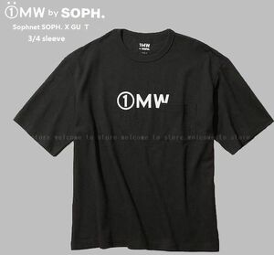 ■■【新品 未使用】1MW by SOPH SOPHNET × GU ビッグT BLACK 5分袖 (S) ■■ 