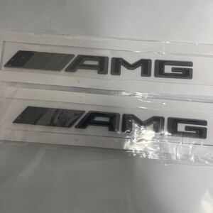 メルセデスベンツ　AMG エンブレム　両面テープ付き　立体エンブレム　　ブラック　2つセット