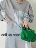 新品　doll up oops フロントスクエアパッチワークプルオーバー