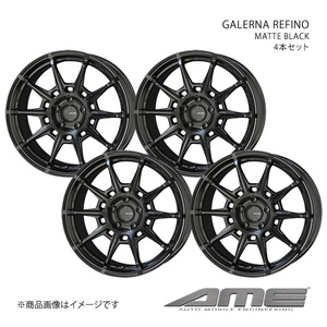 GALERNA REFINO アルミホイール 4本セット アクア MXPK1#(2021/7～)【16×6.5J 4-100 +43 マットブラック】 共豊