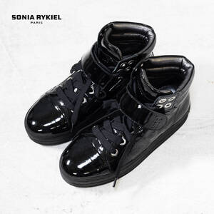 [正規品] SONIA RYKIEL 厚底 スニーカー パテント 36.5　クロコ