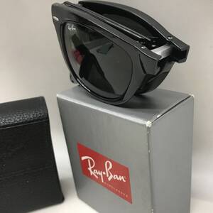 【未使用】レイバン サングラス RB4105 601 50□22 WAYFARER ウェイファーラー フォールディング 折り畳み RayBan 黒　ブラック　箱付き