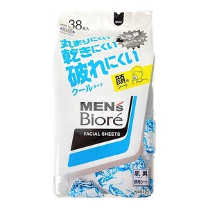 花王　メンズビオレ　洗顔シート　クールタイプ　38枚　卓上用　10個セット 送料無料